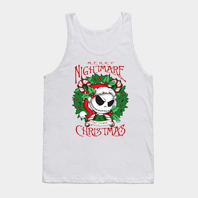 Christmas Jack Skellington Tank Top by Gothic Rose